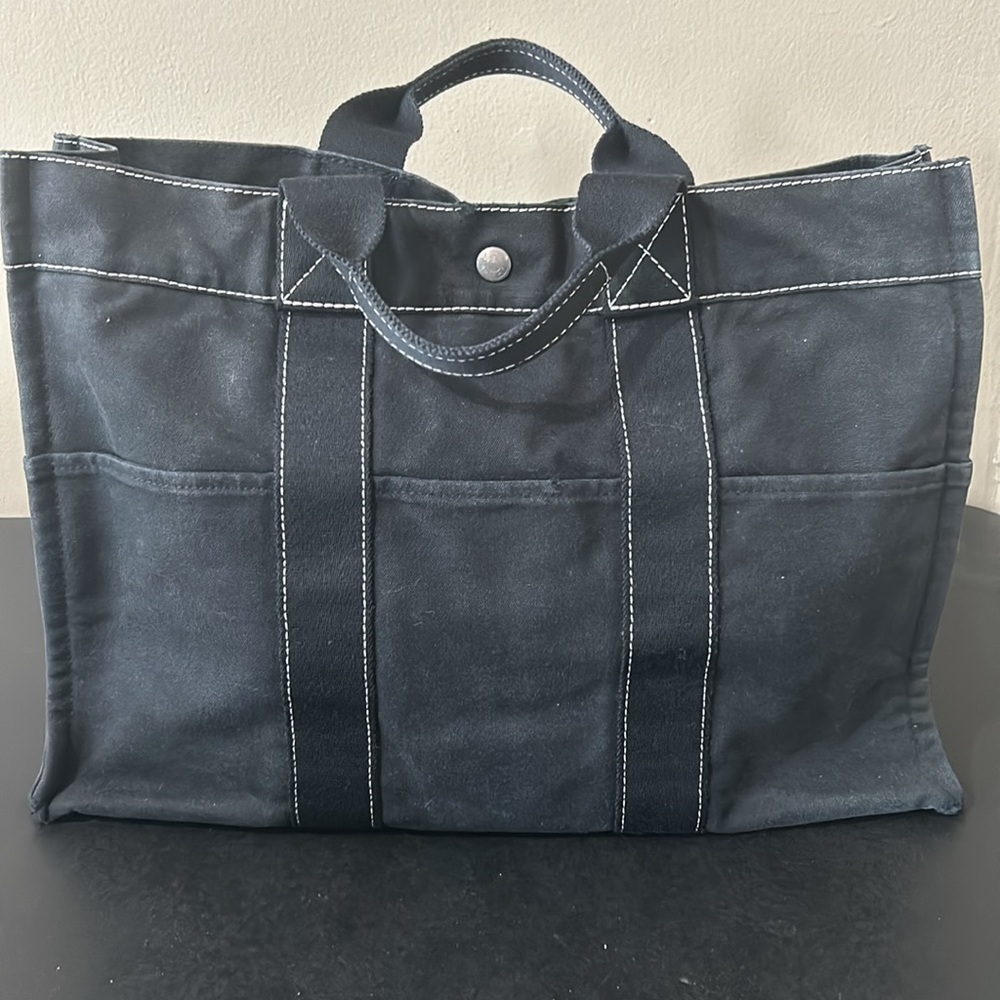Hermes Black MM Tote Bag